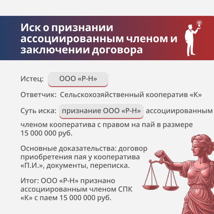 Вернули клиенту права на долю в с/х предприятии