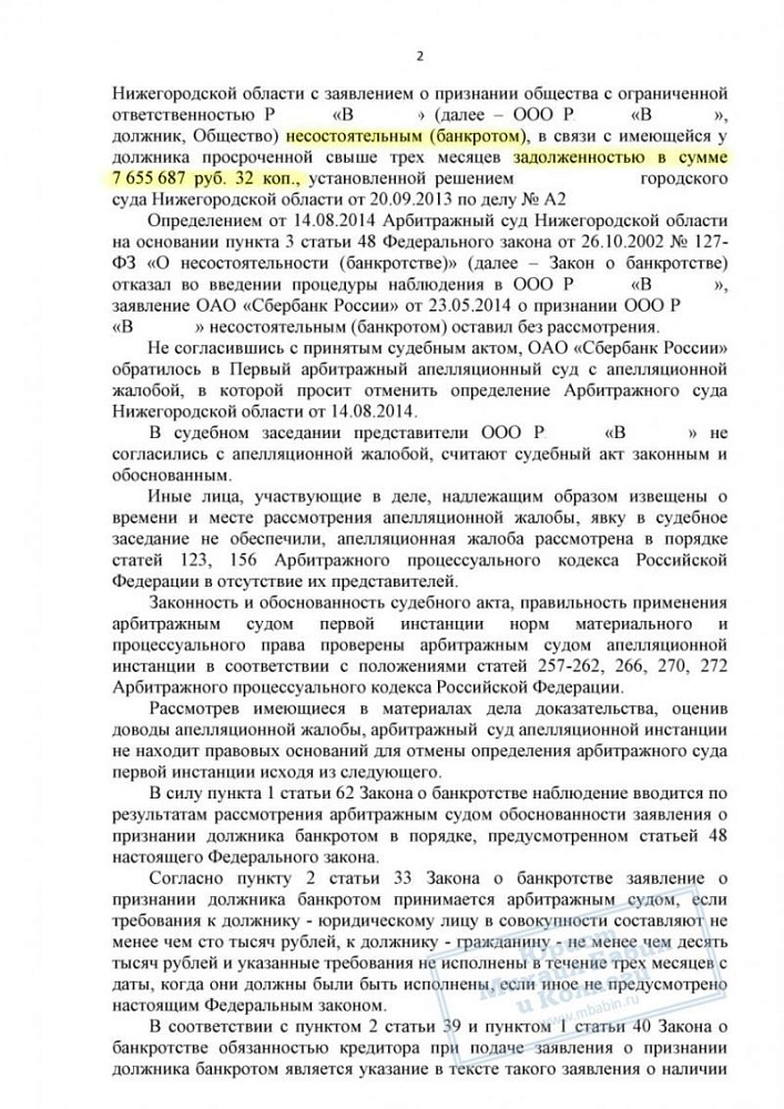 Отстояли право крупного предприятия на отсрочку выплаты долга
